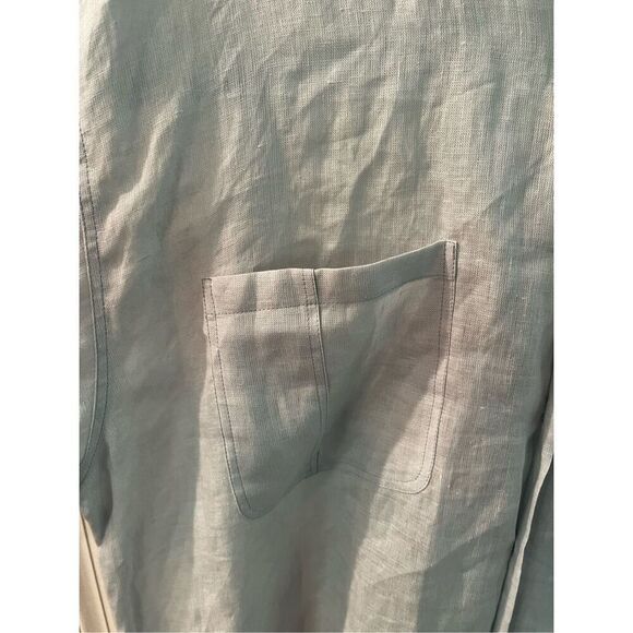 Everett Hall Men’s Light Blue Short Sleeve Button Up Double Pocket Shirt sz XL E - Picture 5 of 9